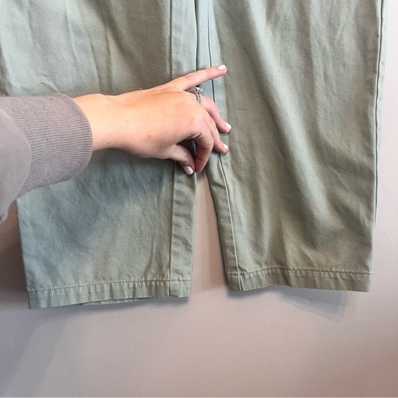 Aritzia Sunday Best Jaden Straight Leg Pant Seagrass Green 100% Cotton 0 - Picture 6 of 10